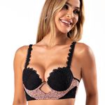 17251 - Conjunto Brallete. Calcinha fio. - Preto