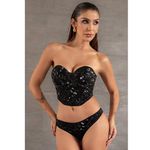 29163 - Conjunto Brallete. Calcinha fio. - Estampado