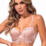 29493 - Conjunto Push Up. Calcinha fio. - Nude