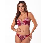 29558 - Conjunto Push Up. Calcinha fio. - Vermelho