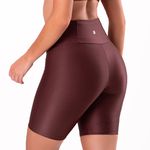 30979 - Short fitness em tecido acetinado - Marrom