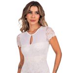 22793 - Body fio em microfibra, renda e tule. - Branco