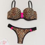 19436 - Conjunto tomara que caia. Calcinha fio. - Estampado