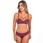 23942 - Conjunto Push Up. Calcinha clássica. - Vermelho
