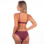 23942 - Conjunto Push Up. Calcinha clássica. - Vermelho