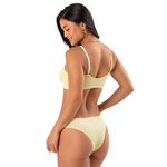 31125 - Sutiã Top Julieta conjunto Calcinha larga - Amarelo