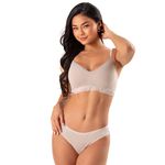 31120 - Sutiã top Laura conjuntado Calcinha larga - Nude