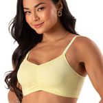 31122 - Sutiã Top Julieta conjunto Calcinha fio - Amarelo