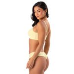 31122 - Sutiã Top Julieta conjunto Calcinha fio - Amarelo