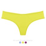 29557 - Kit com três calcinhas fio. - Colorido