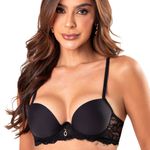 29661 - Conjunto Push Up. Calcinha larga - Preto