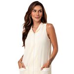 24133 - Roupão curto em microfibra. - Amarelo