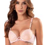 31101 - Conjunto Push Up. Calcinha fio - Rosa