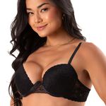 30415 - Conjunto Push Up. Calcinha fio - Preto