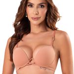 31159 - Conjunto Push Up. Calcinha larga - Nude