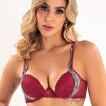10815 - Conjunto Push Up, calcinha fio. - Vermelho B - 1947
