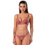 12992 - Conjunto Push Up. Calcinha fio. - Duchesse - 8071