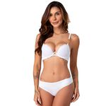 31111 - Conjunto Push Up Calcinha fio - Branco