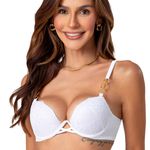 31112 - Conjunto Push Up Calcinha larga - Branco