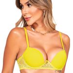 28663 - Conjunto Push Up. Calcinha fio. - Amarelo