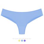 29646 - Kit com três calcinhas fio. - Colorido