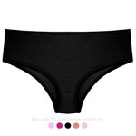 29484 - Kit com cinco calcinhas clássica. - Colorido