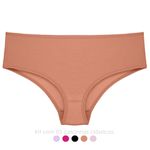 29484 - Kit com cinco calcinhas clássica. - Colorido