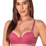 15715 - Conjunto Push Up. Calcinha fio - Rosa Rococó - 2215