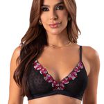 30634 - Conjunto triângulo. Calcinha fio - Preto