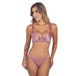 17893 - Conjunto Push Up. Calcinha fio. - Grão de Arroz
