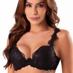 28522 - Conjunto Push up. Calcinha Clássica - Preto