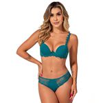 28578 - Conjunto Push Up. Calcinha clássica. - Verde