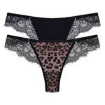 29214 - Kit com duas calcinhas fio. - Colorido