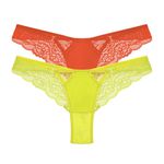 29469 - Kit com duas calcinhas fio. - Colorido