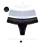 30237 - Kit com duas calcinhas. - Colorido