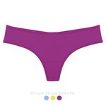 29557 - Kit com três calcinhas fio. - Colorido