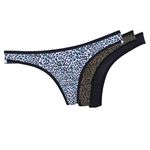 29583 - Kit com três calcinhas. - Colorido