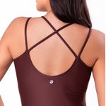 30977 - Macacão fitness curto - Marrom