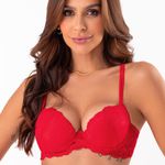 26398 - Conjunto Push Up. Calcinha fio. - Vermelho