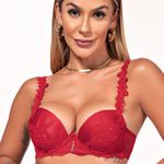 29039 - Conjunto Push Up. Calcinha fio. - Vermelho