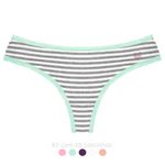 28186 - Kit com cinco calcinhas fio. - Estampado