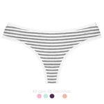 28186 - Kit com cinco calcinhas fio. - Estampado