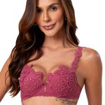 16944 - Conjunto Push Up. Calcinha fio - Rosa Rococó