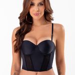 23894 - Conjunto Lageli Brallete. Calcinha fio - Preto