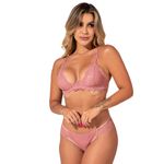 24978 - Conjunto com aro e sem bojo. Calcinha fio. - Nude
