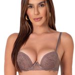 30414 - Conjunto Push Up. Calcinha fio. - Marrom