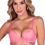 29668 - Conjunto Push Up. Calcinha fio. - Rosa