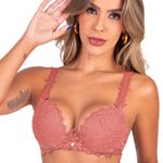 28380 - Conjunto Push Up. Calcinha fio. - Marrom