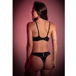 31338 - Conjunto Push Up Calcinha fio - Preto