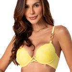 31108 - Conjunto Push up. Calcinha fio - Amarelo